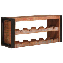 Berkfield Wine Rack Brown 100 x 45 x 33 cm Solid Reclaimed Wood