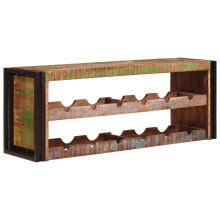 Berkfield Wine Rack Brown 120 x 45 x 33 cm Solid Reclaimed Wood