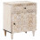 Berkfield Bed cabinet with Drawer White 50 x 33 x 60 cm Solid Mango Wood 1