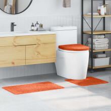 Berkfield Anti-slip Bath Mat Set 3 pcs Orange PP