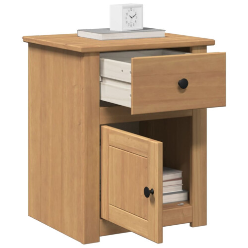 Berkfield Bedside Cabinet PANAMA 46x40x57 cm Solid Wood Pine