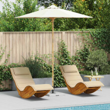 Berkfield Garden Parasol Cream White ò 240 x 260 cm Bamboo