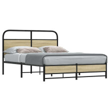 Berkfield Bed Frame without Mattress 120x190 cm Small Double Sonoma Oak Engineered Wood
