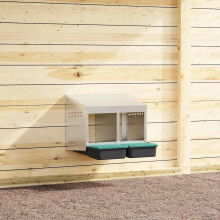 Berkfield Chicken Nesting Box 2 Compartments Wall-Mounted Galvanised Steel