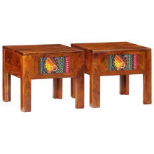 Berkfield Bedside Cabinet 2 pcs 40x40x36 cm Solid Wood Acacia