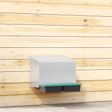 Berkfield Chicken Nesting Box 2 Compartments Wall-Mounted Galvanised Steel