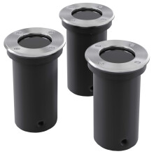Berkfield Outdoor Ground Lights 3 pcs Round