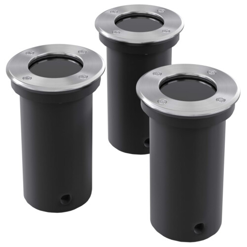 Berkfield Outdoor Ground Lights 3 pcs Round