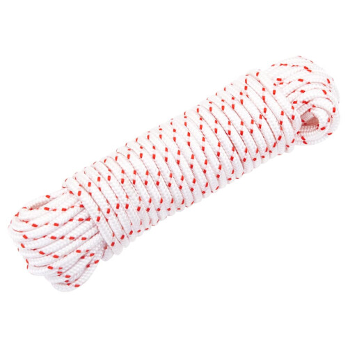 Berkfield Pull Starter Cord White and Red ò4 mm 10 m Nylon