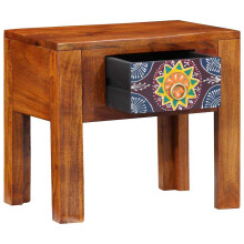Berkfield Side Table with Drawer with Storage Brown 40 x 30 x 36 cm