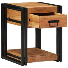 Berkfield Bedside Cabinet Brown 40 x 40 x 50 cm Solid Acacia Wood