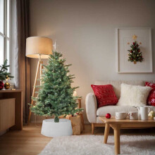 Berkfield Christmas Tree Skirt White ò65x23 cm Plastic