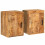 Berkfield Bedside Table 2 pcs Brown 35 x 33 x 48 cm Solid Mango Wood 1