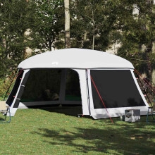 Berkfield Pool Tent with Removable Fly & Mesh Walls Grey 670x590 cm