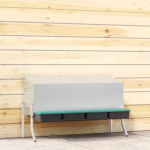Berkfield Chicken Nesting Box 4 Compartments with Legs Galvanised Steel