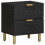 Berkfield Bedside Cabinet Black 40x33x46 cm Solid Wood Mango 1