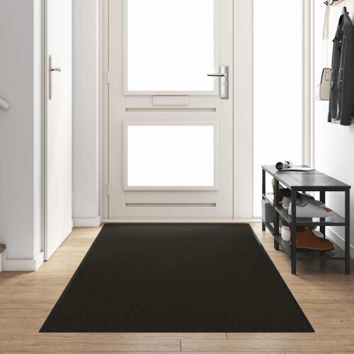 Berkfield Doormat Black 120 x 350 cm 100% Polyamide