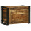 Berkfield Storage Box Brown and Black 60 x 40 x 41 cm Solid Mango Wood 1