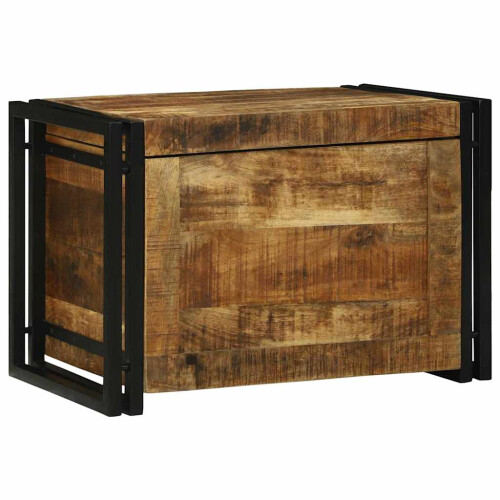 Berkfield Storage Box Brown and Black 60 x 40 x 41 cm Solid Mango Wood