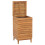 Berkfield Laundry Basket 40x40x70 cm Solid Teak Wood 3