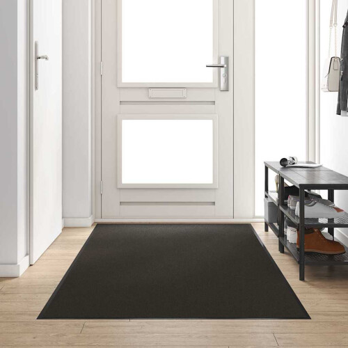 Berkfield Doormat Black 120 x 300 cm 100% Polyamide