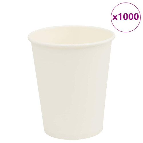 Berkfield Paper Coffee Cups 1000 pcs 8oz 200ml White