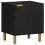 Berkfield Bedside Cabinet Black 40x33x46 cm Solid Wood Mango 1
