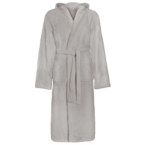 Berkfield Bathrobe KINN Grey L Cotton