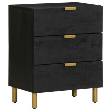 Berkfield Bedside Cabinet Black 50x33x62 cm Engineered Wood