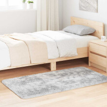 Berkfield Shaggy Rug High Pile NAVARRA Silver Grey 80x150 cm Polyester