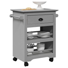 Berkfield Kitchen Trolley BODO Grey 67.5x45x80 cm