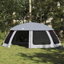 Berkfield Pool Tent with Removable Fly & Mesh Walls Grey 690x690 cm
