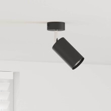 Berkfield Ceiling Spotlight with Spotlights Black 6 x 6 x 16 cm Metal
