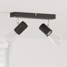 Berkfield Ceiling Spotlight Black 26 x 6.5 x 11.5 cm Metal