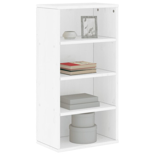 Berkfield Side Cabinet ODDA White 40x24x79 cm Solid Wood Pine