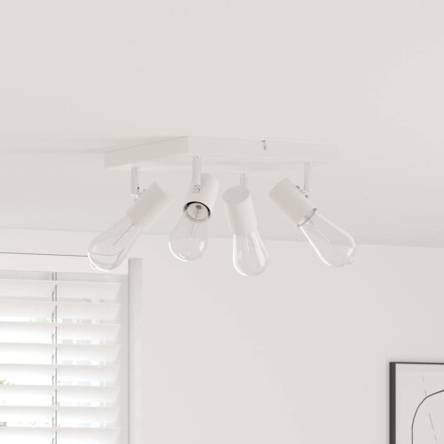 Berkfield Ceiling Spotlight White 26.5 x 26 x 11.5 cm Metal