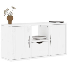 Berkfield TV Cabinet with Drawer ODDA White 79x24x40 cm Solid Wood Pine