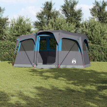 Berkfield Family Tent with Roof Blue and Grey 435 x 255 x 216 cm