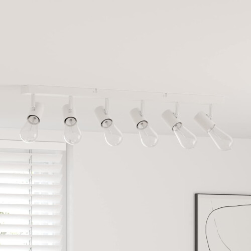 Berkfield Ceiling Spotlight White 73 x 6.5 x 11.5 cm Metal