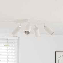 Berkfield Ceiling Spotlight with Spotlights White 26 x 26 x 16 cm Metal
