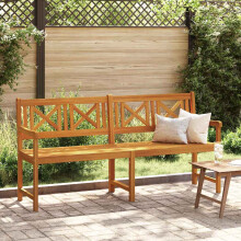 Berkfield Outdoor Bench Natural 180 x 56 x 90 cm Solid Acacia Wood