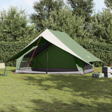 Berkfield Family Tent with Roof Green and White 315 x 286 x 200 cm