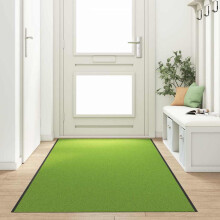 Berkfield Doormat Green and Black 120 x 400 cm 100% Polyamide