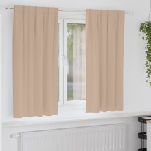 Berkfield Blackout Curtains with Rings 2 pcs Taupe 175 x 140 cm Polyester