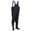 Berkfield Chest Waders with Boots Black Size 45 1