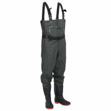 Berkfield Chest Waders with Boots and Belt Dark Green Size 39