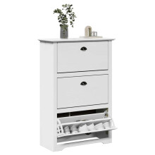 Berkfield Shoe Rack BODO White 80x35x118 cm