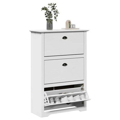 Berkfield Shoe Rack BODO White 80x35x118 cm