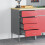 Berkfield Work Bench with Drawer Red and Grey 50 x 55 x 85 cm 1