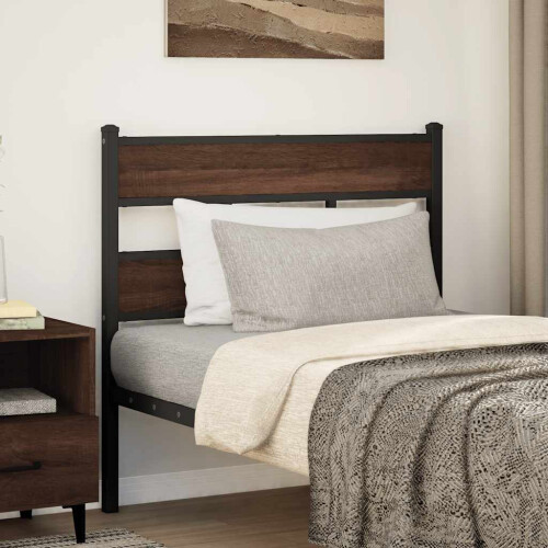Berkfield Replace Headboard Brown Oak 75 cm Steel and Engineered Wood